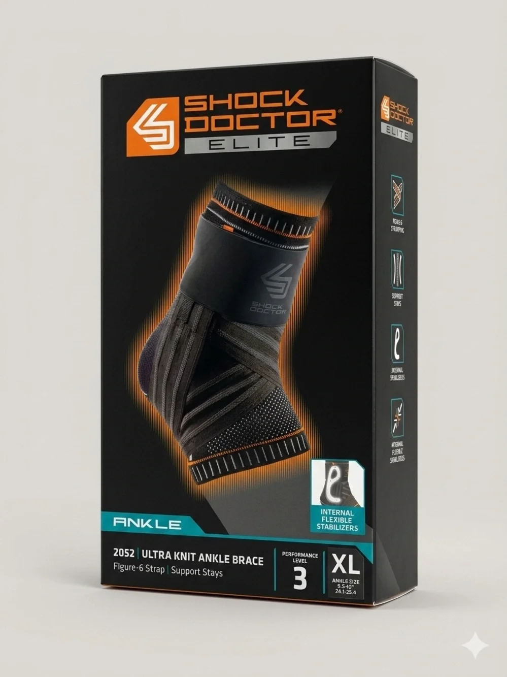 Shock Doctor Elite Ultra Knit Ankle Brace - Size XL (Performance Level 3) NWT